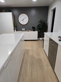 Huge kitchen with island that seats 8