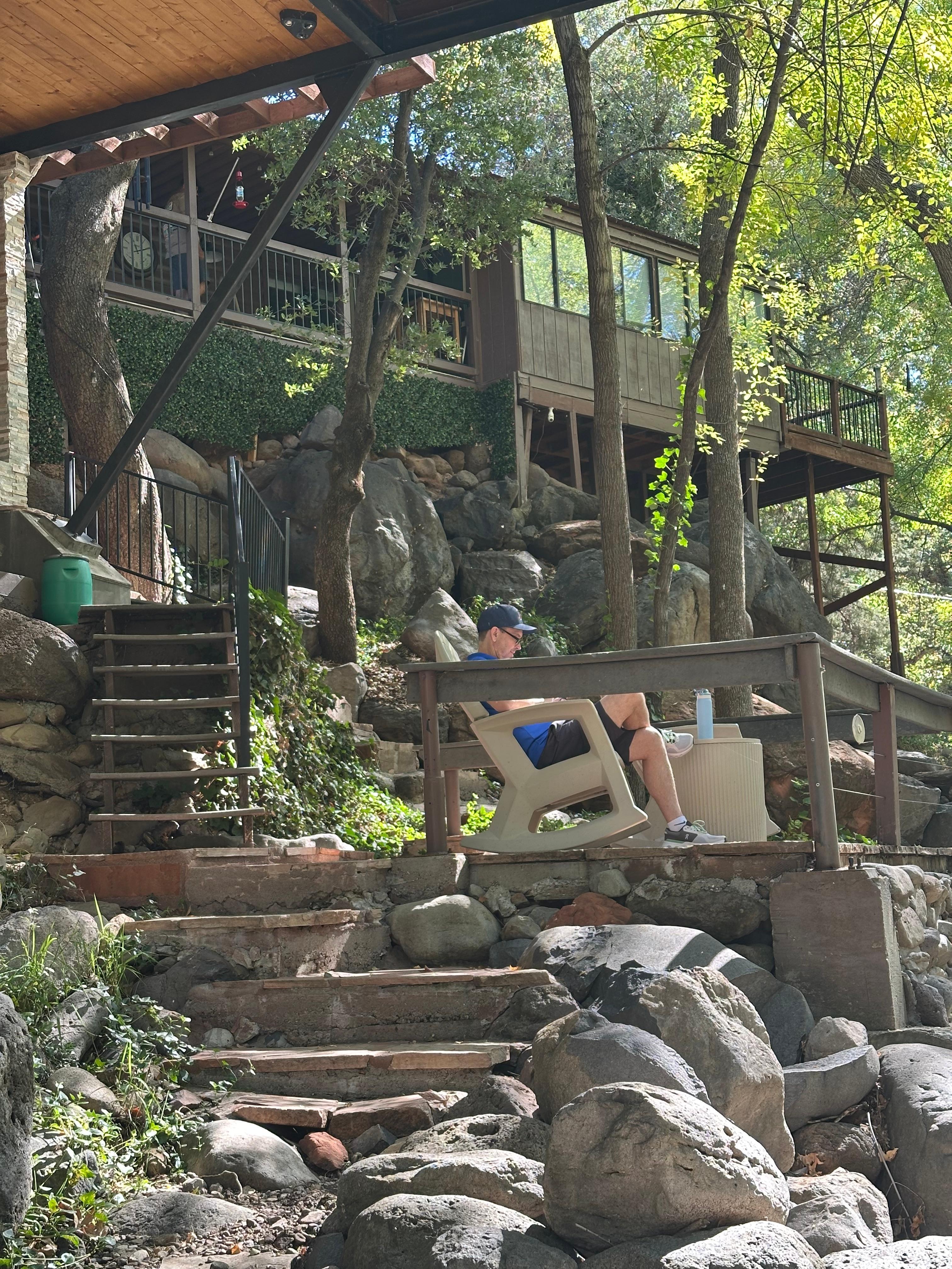 This is the outdoor area down by the creek.  