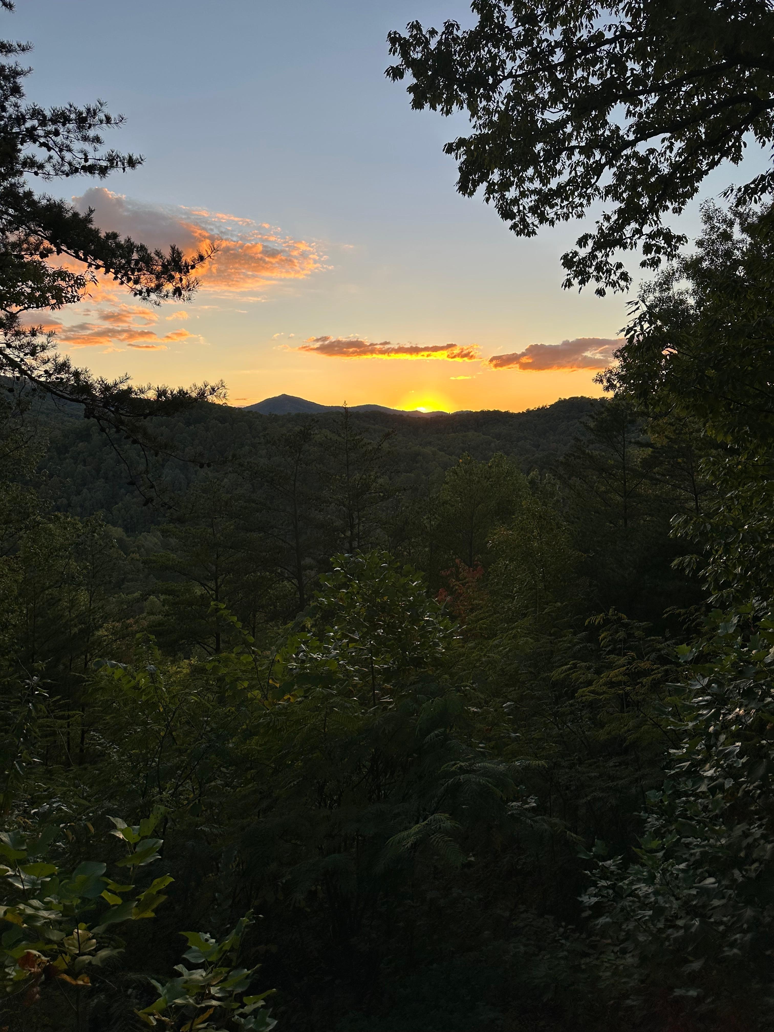 Cause just as the sun was setting. 