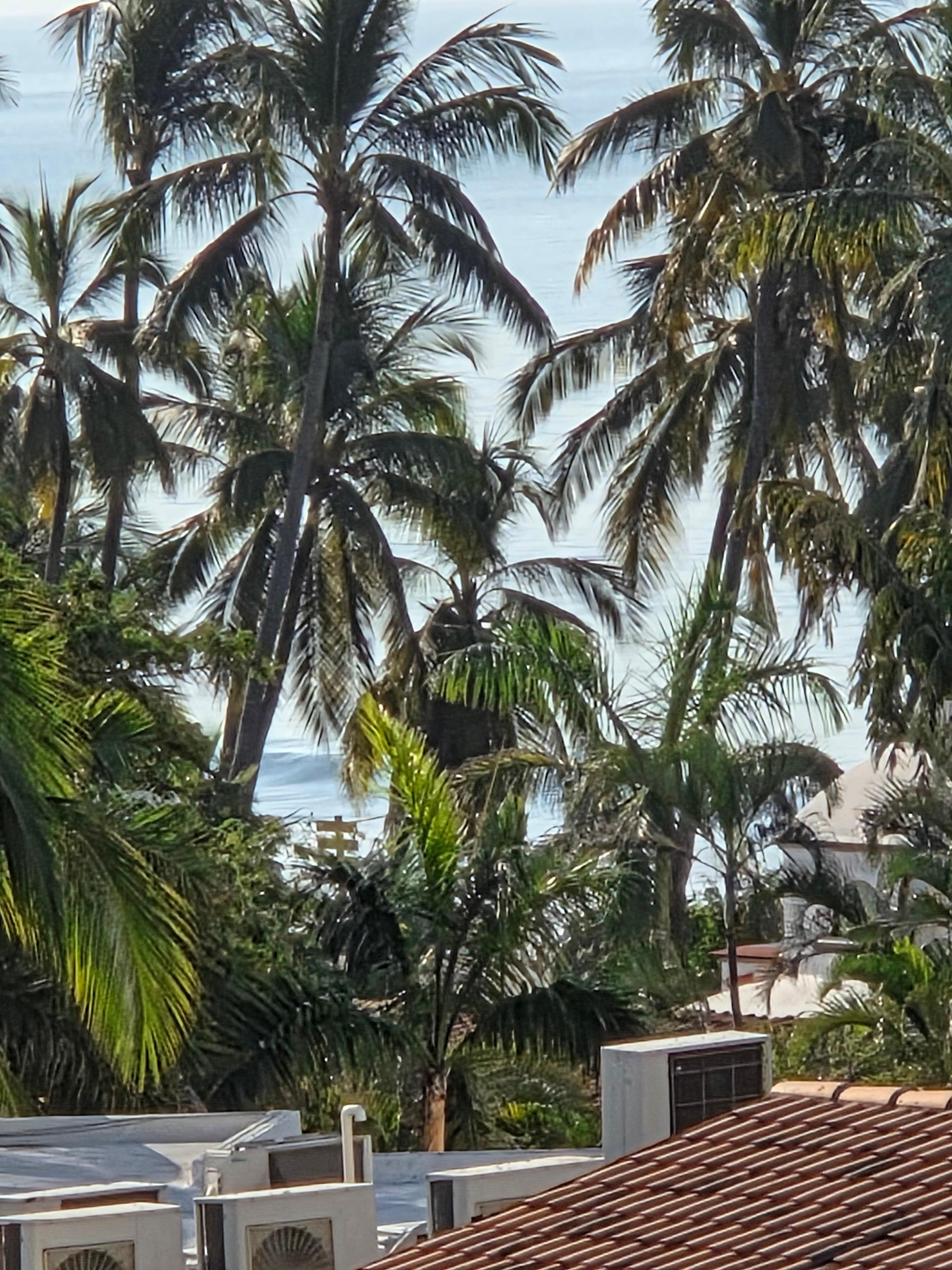 Small view of ocean from balcony 