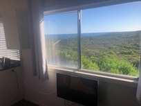 View from inside the cottage