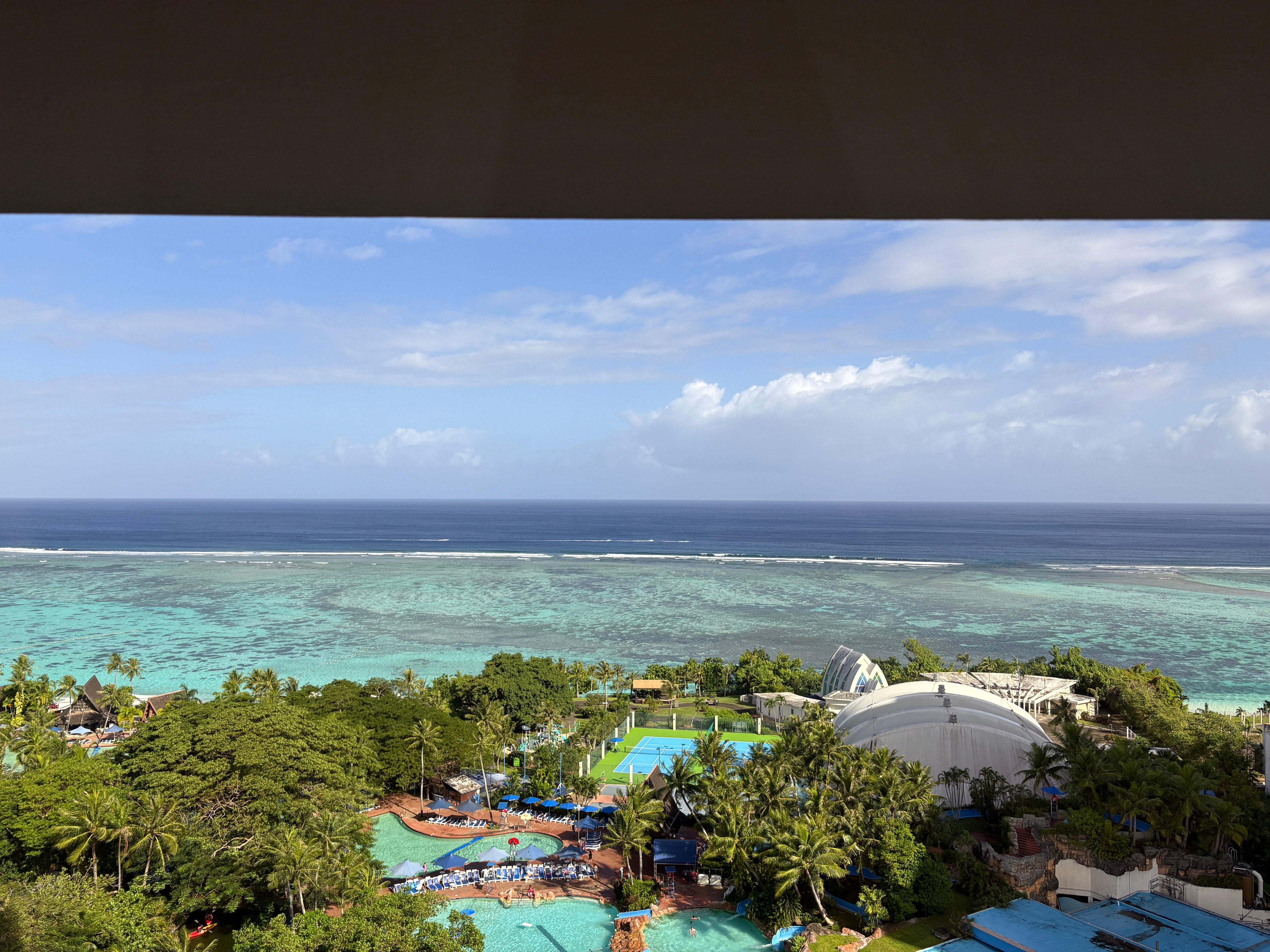 部屋のバルコニーからの眺め