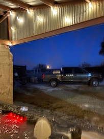 Hot tub: watching the moon rise was beautiful