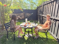 Yard is great for breakfest