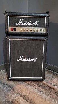 Cool mini fridge in unit.