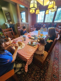 Dining area was probably our favorite location. The table was perfect for our family meals. There are not many homes available that allow entire large families to eat together.