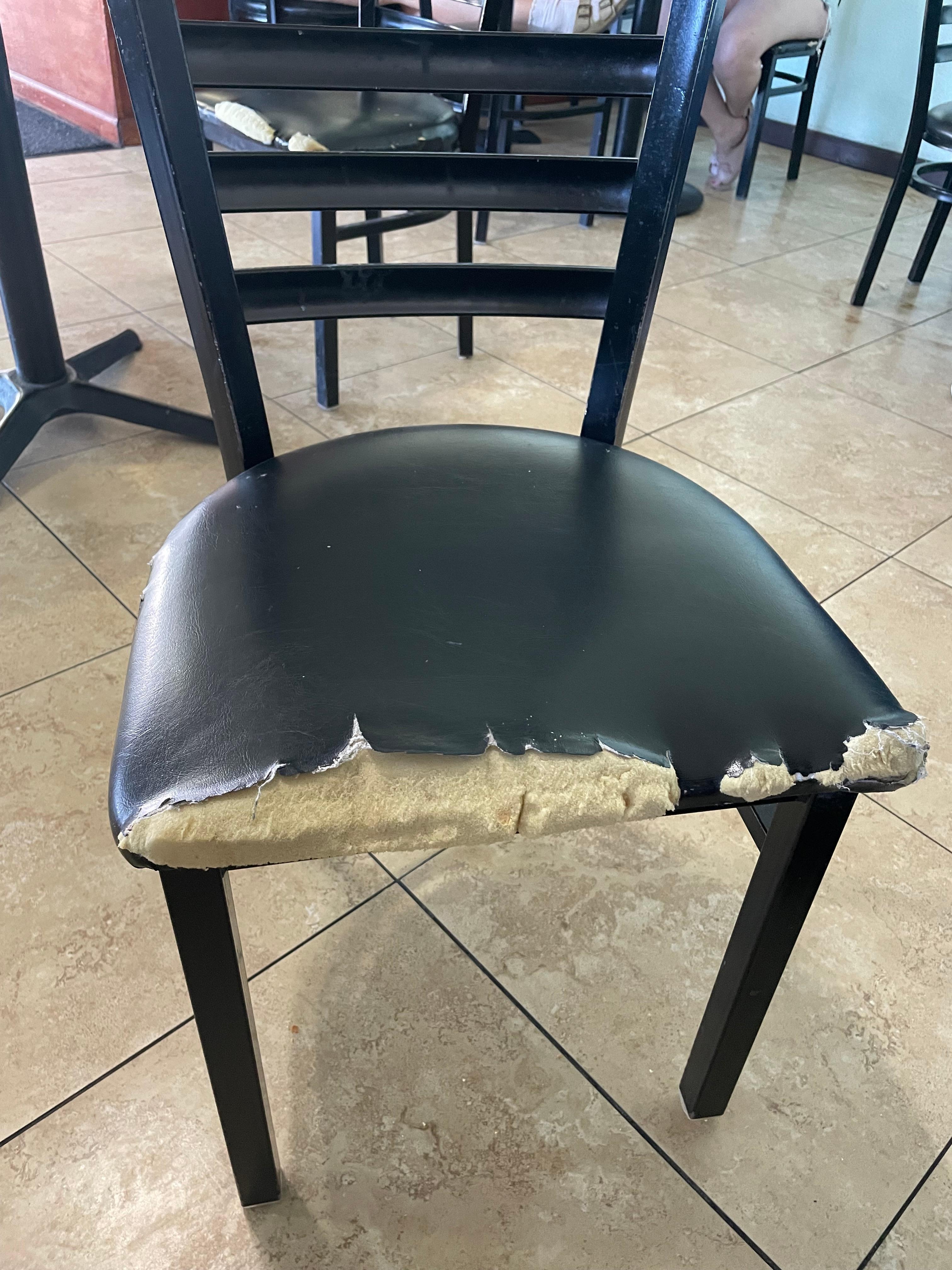 Chair in the cafeteria 
