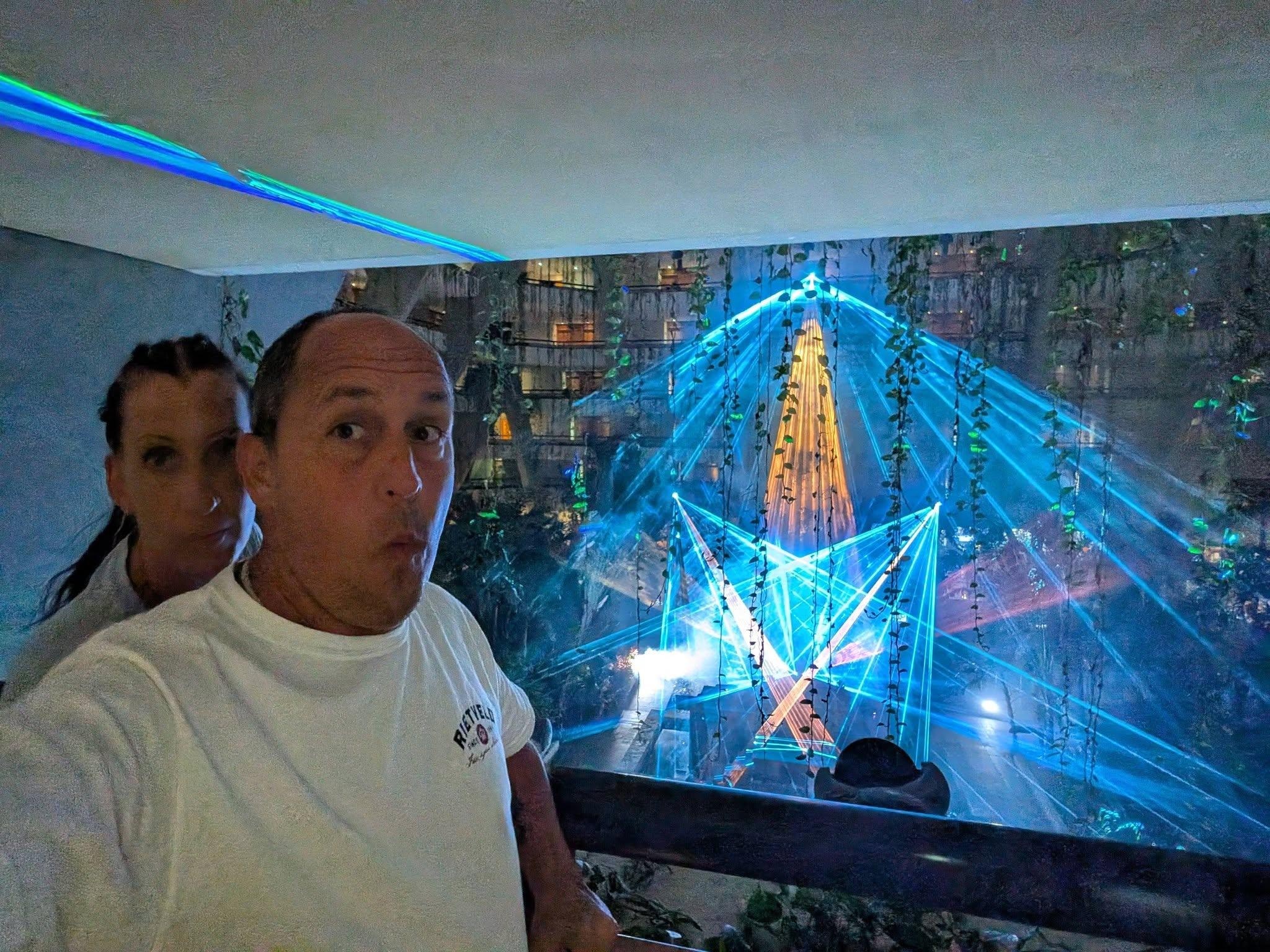 Atrium shows every other night at 7:15 pm as seen from the 2nd floor in the Pyramid