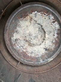 Charcoal pan rusted out