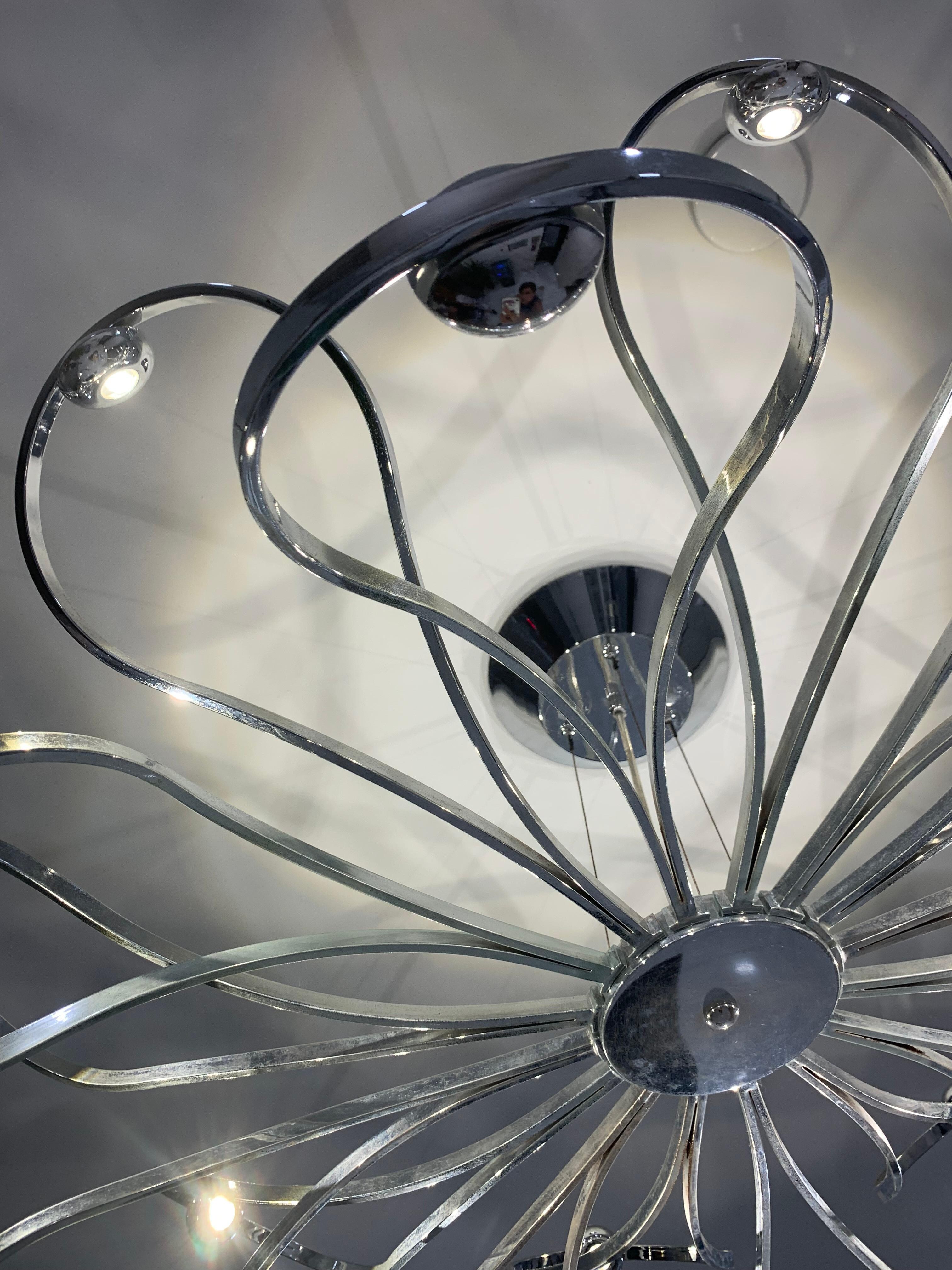 Modern lighting in foyer 