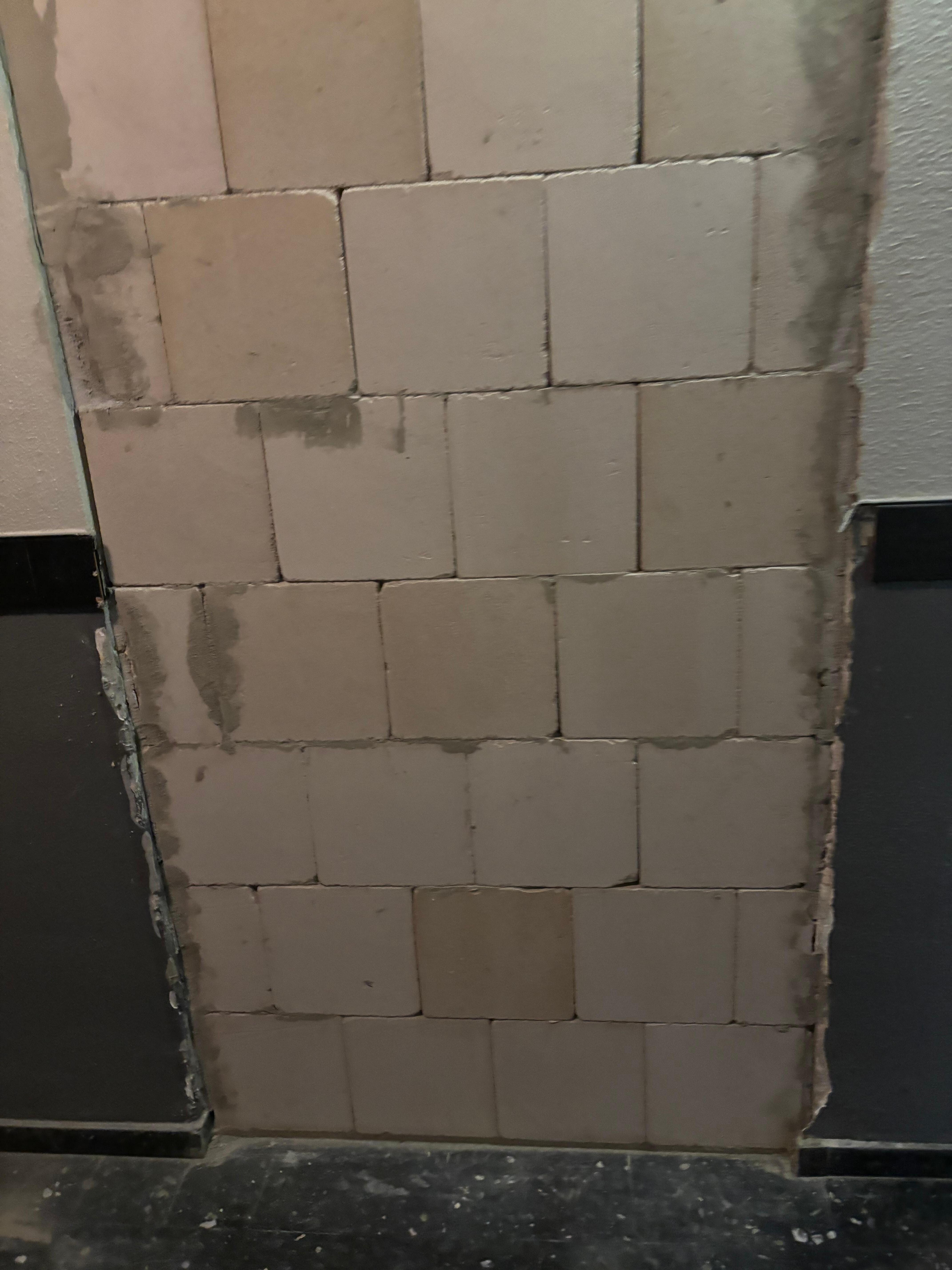 Removed wall been patched