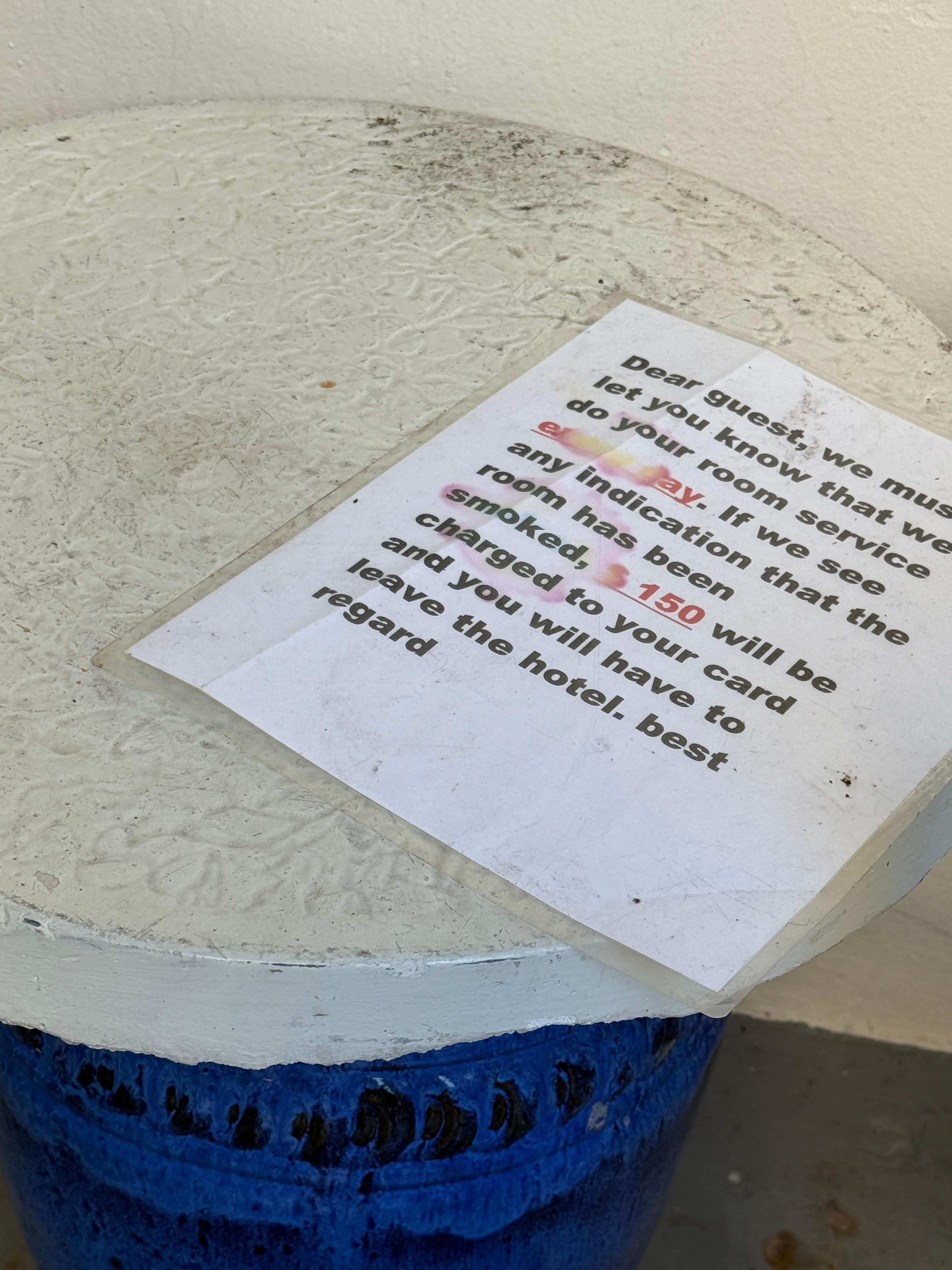 Other table in the courtyard