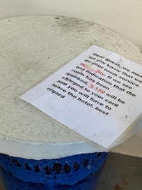 Other table in the courtyard