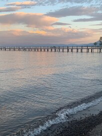 Sunset on the private beach
