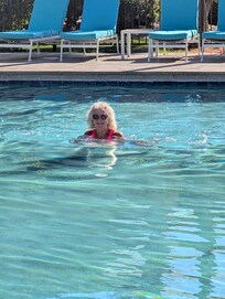 The pool was a delight and large enough to swim laps. There was a hot tub too