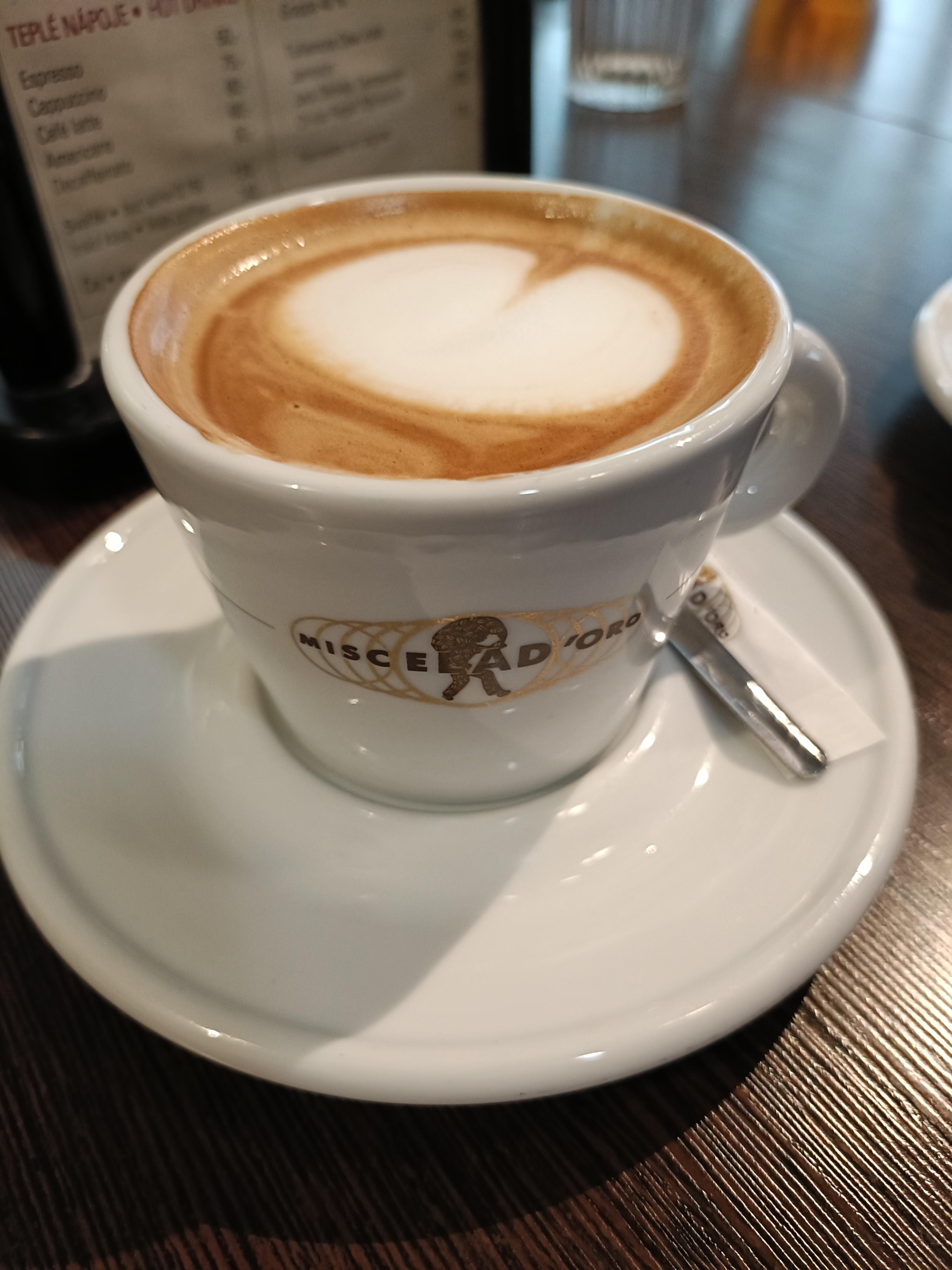 Very nice coffee in the cafe/bar