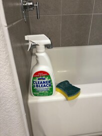 Cleaning stuff we bought and left it for your cleaning people.