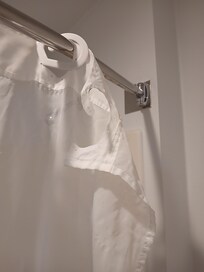 Broken shower curtain