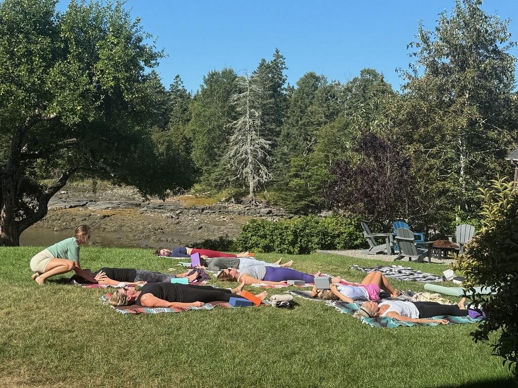 Yoga on the lawn
