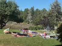 Yoga on the lawn