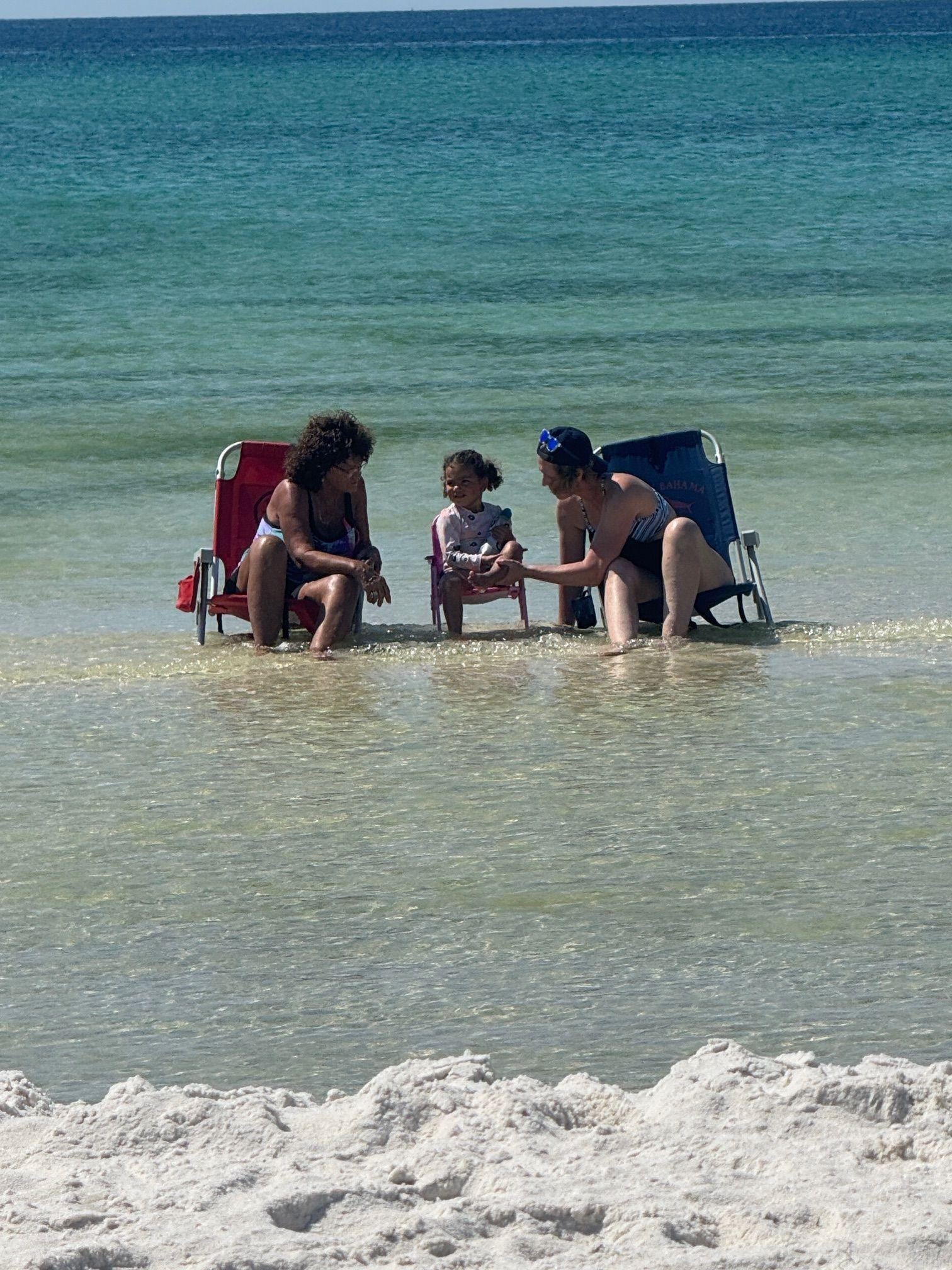 The beach was great. Nice slow slope into the ocean. Great for the kids.