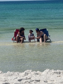 The beach was great. Nice slow slope into the ocean. Great for the kids.