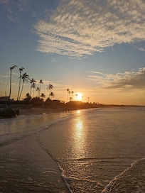 Sunset from the beachin front of the hotel