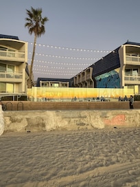 From the beach at sunset