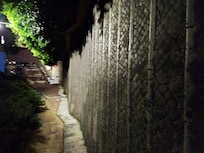 View up stairway to the main street.