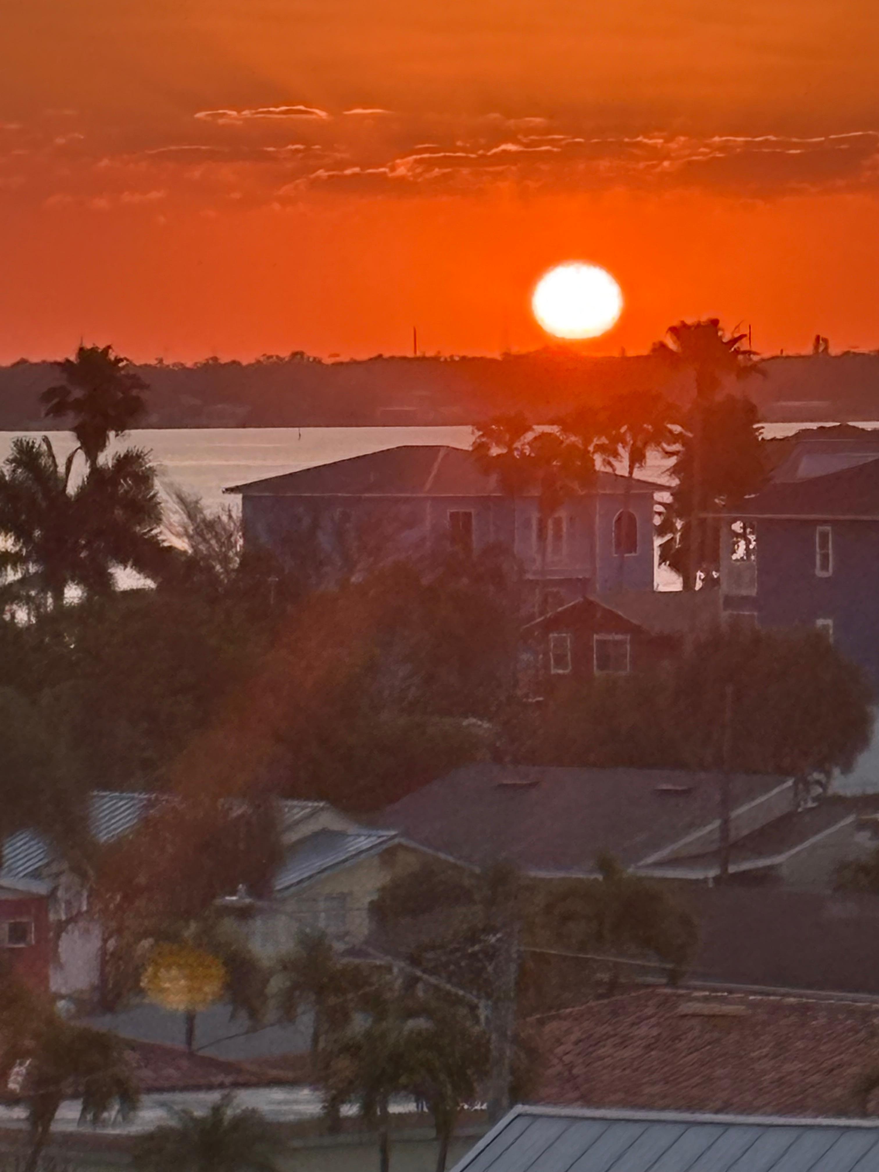 Sunrise from the unit. 