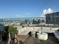 Proof rooftop bar right across the street