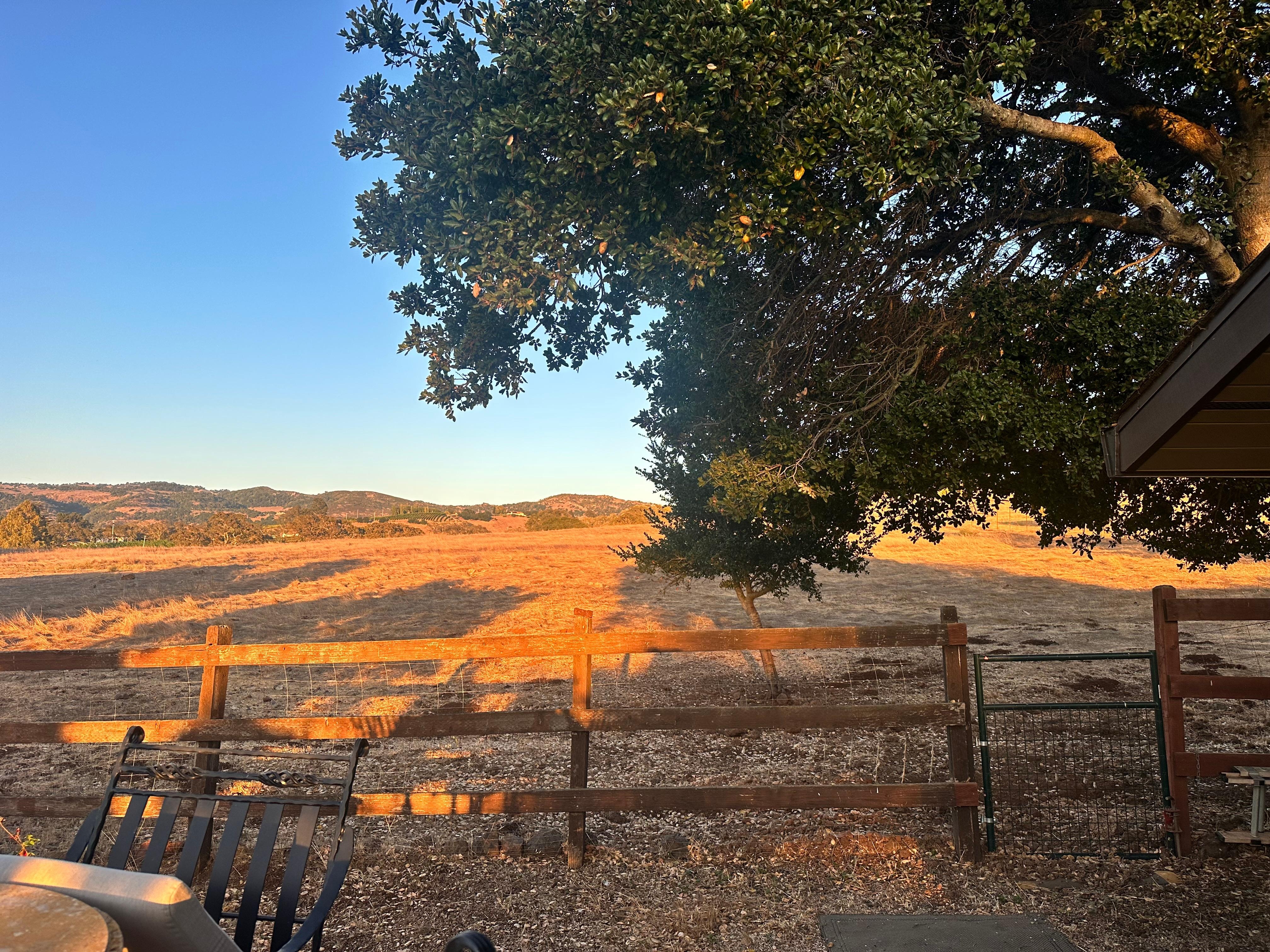 This was our view when we arrived at 6:30pm. No filter 