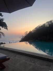 Sunset infinity pool