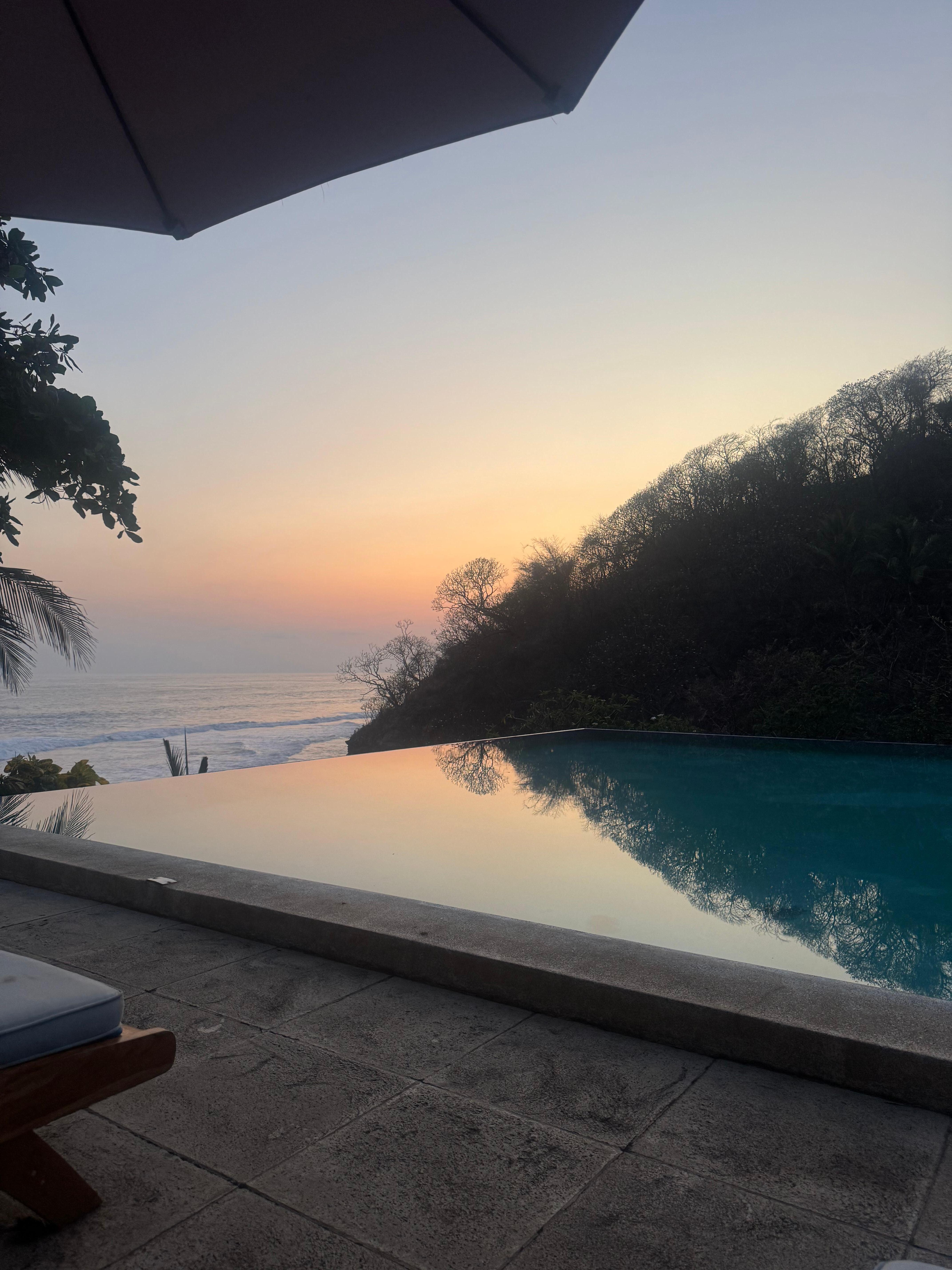Sunset infinity pool