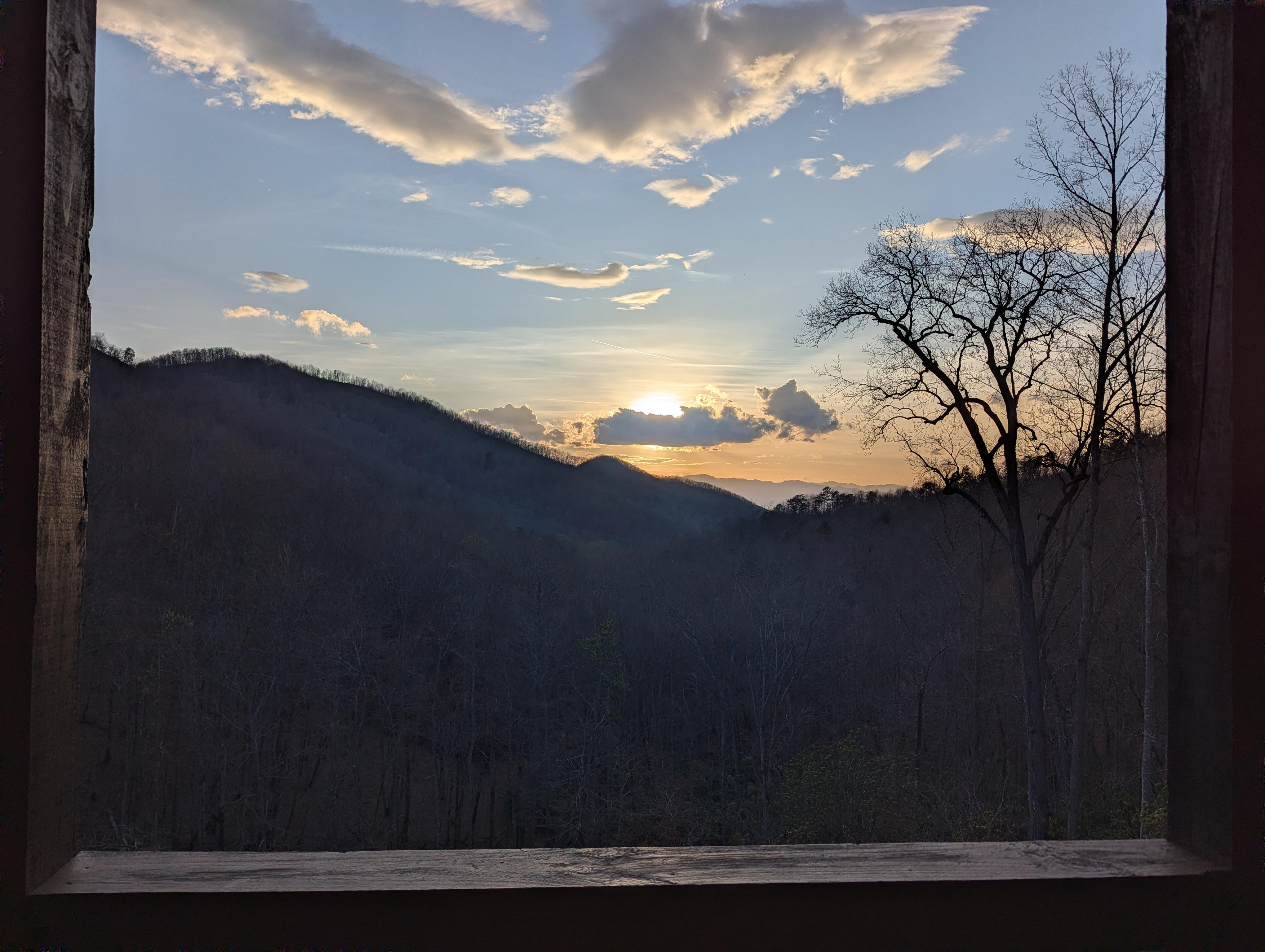 View from the hot tub.