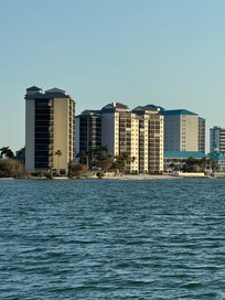 View of the Towers from our sunset cruise!