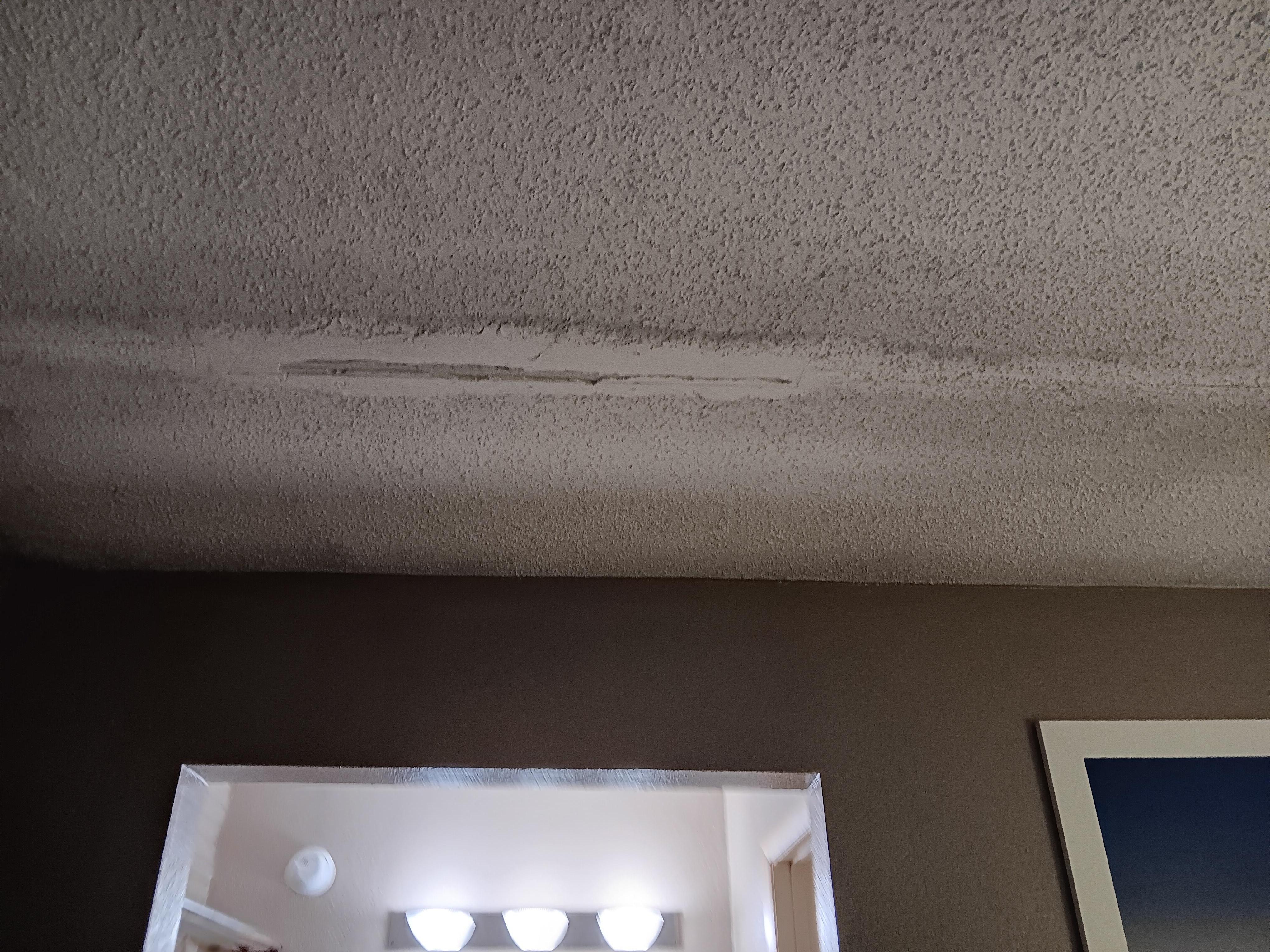 Crack in ceiling.