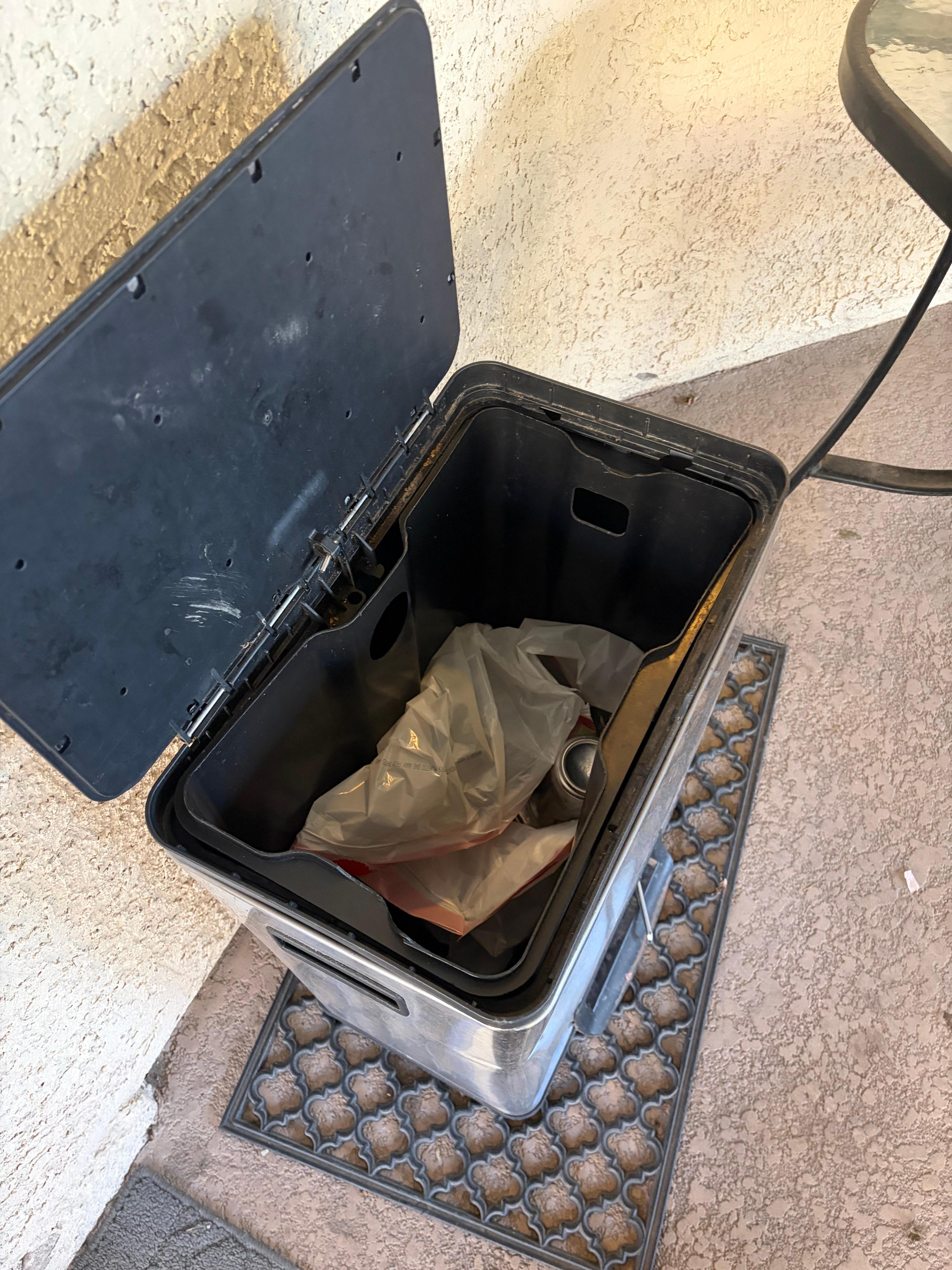 There was trash we had to take out. 