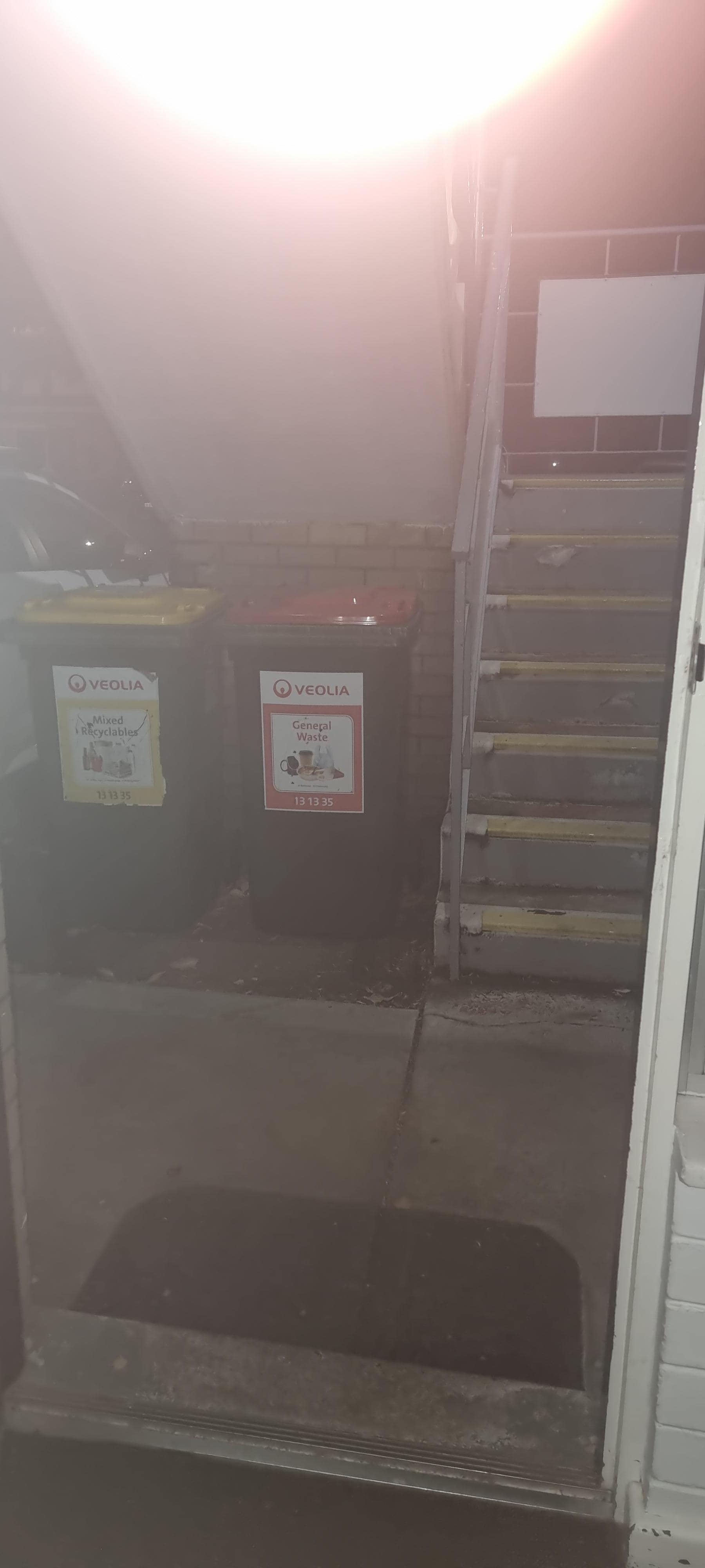 View from door looking outside.