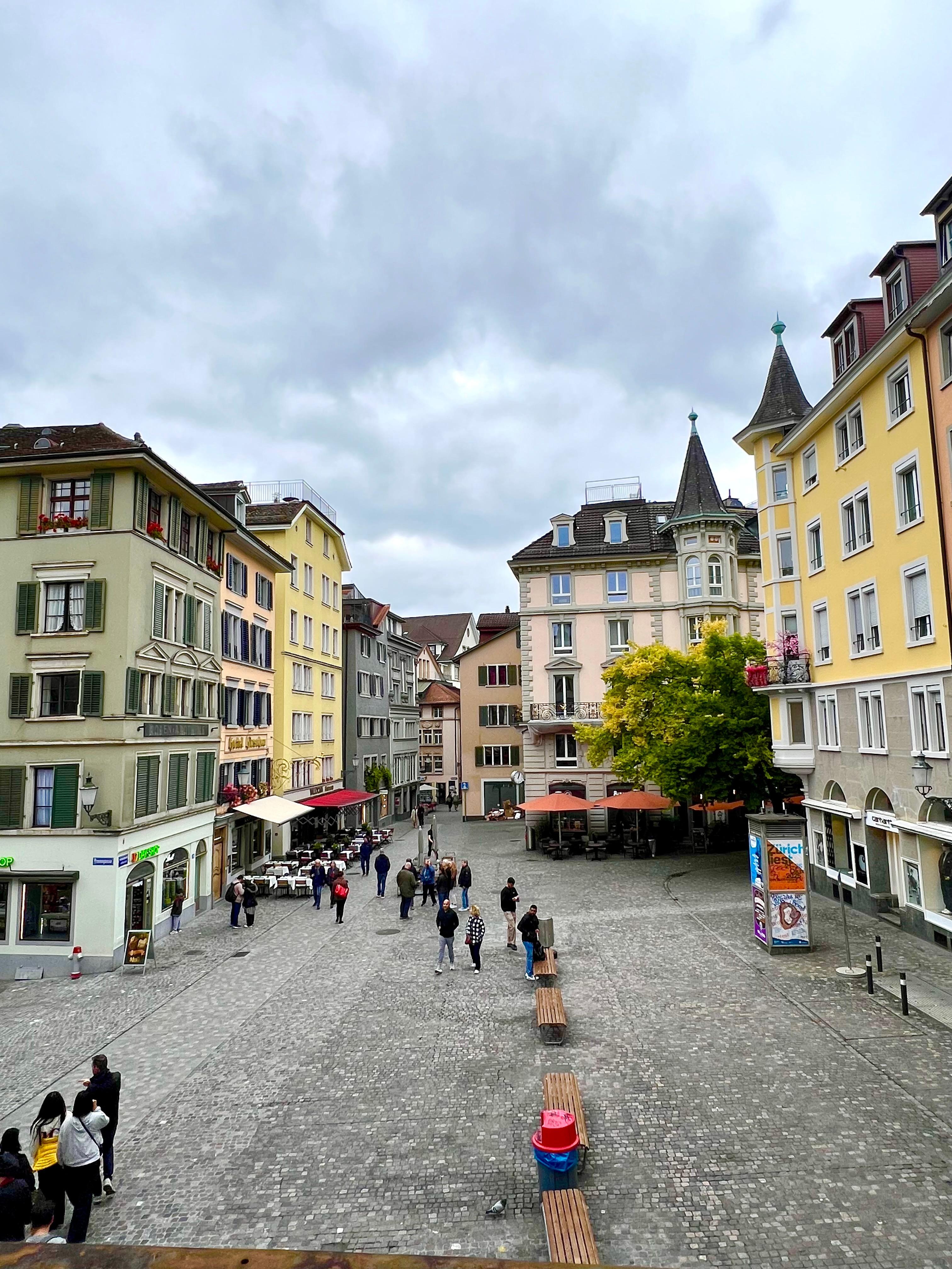 The square outside the hotel.  