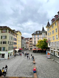 The square outside the hotel.