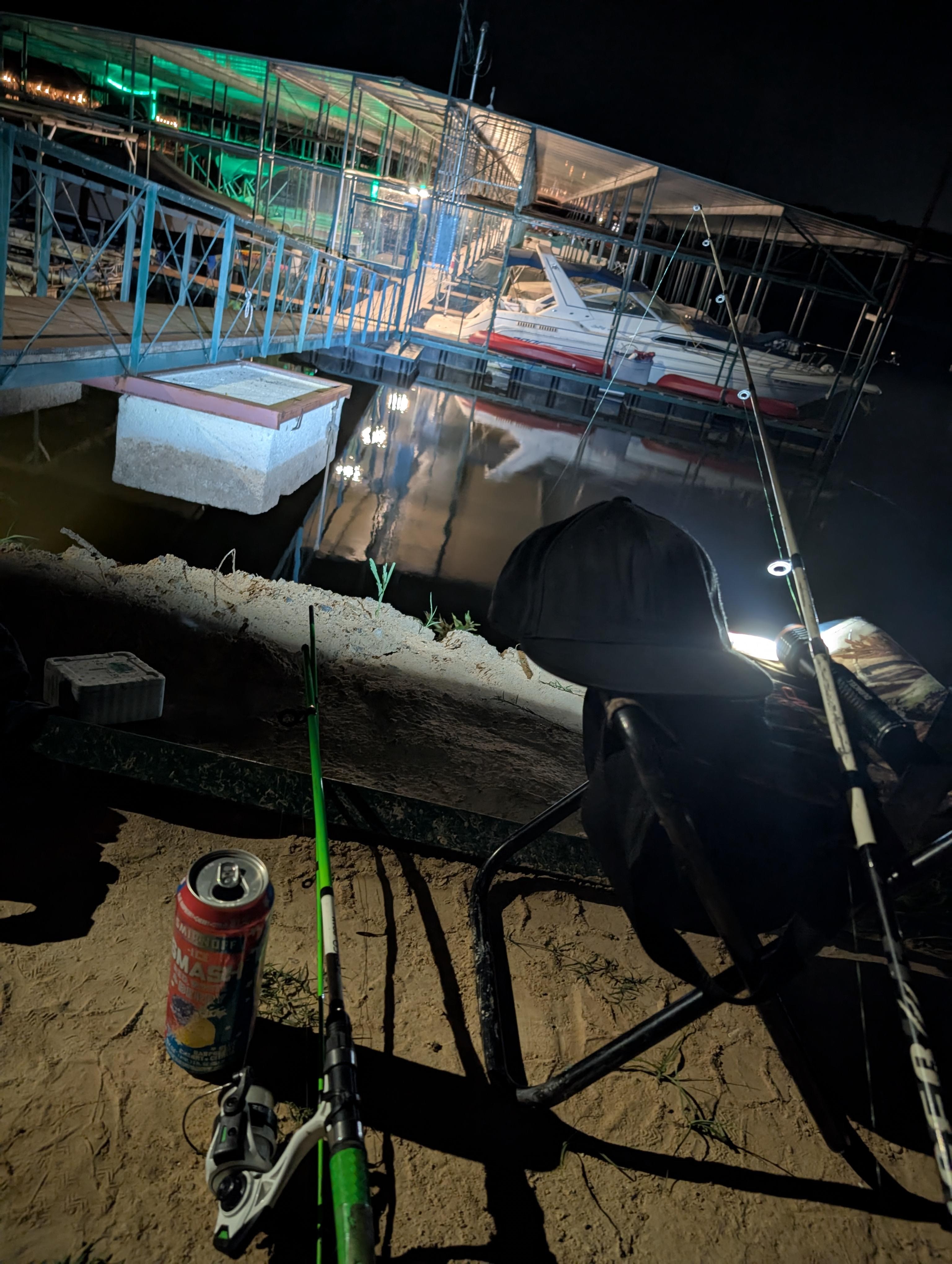 Fishin the docks by the cabin