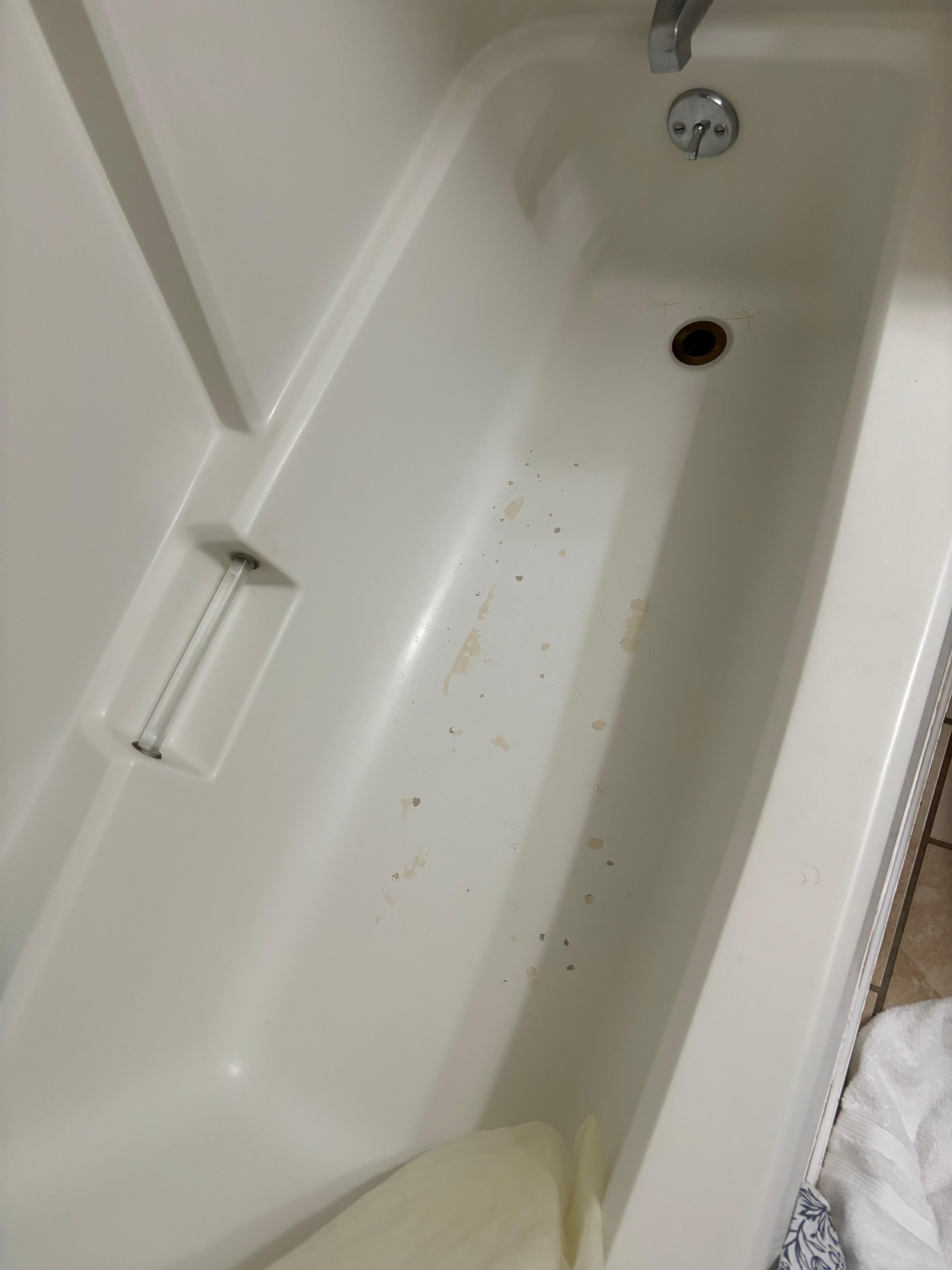 Stained bathtub 