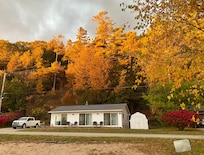 Beautiful fall colors surrounding the cottage.