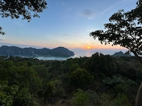 A walk above the resort.