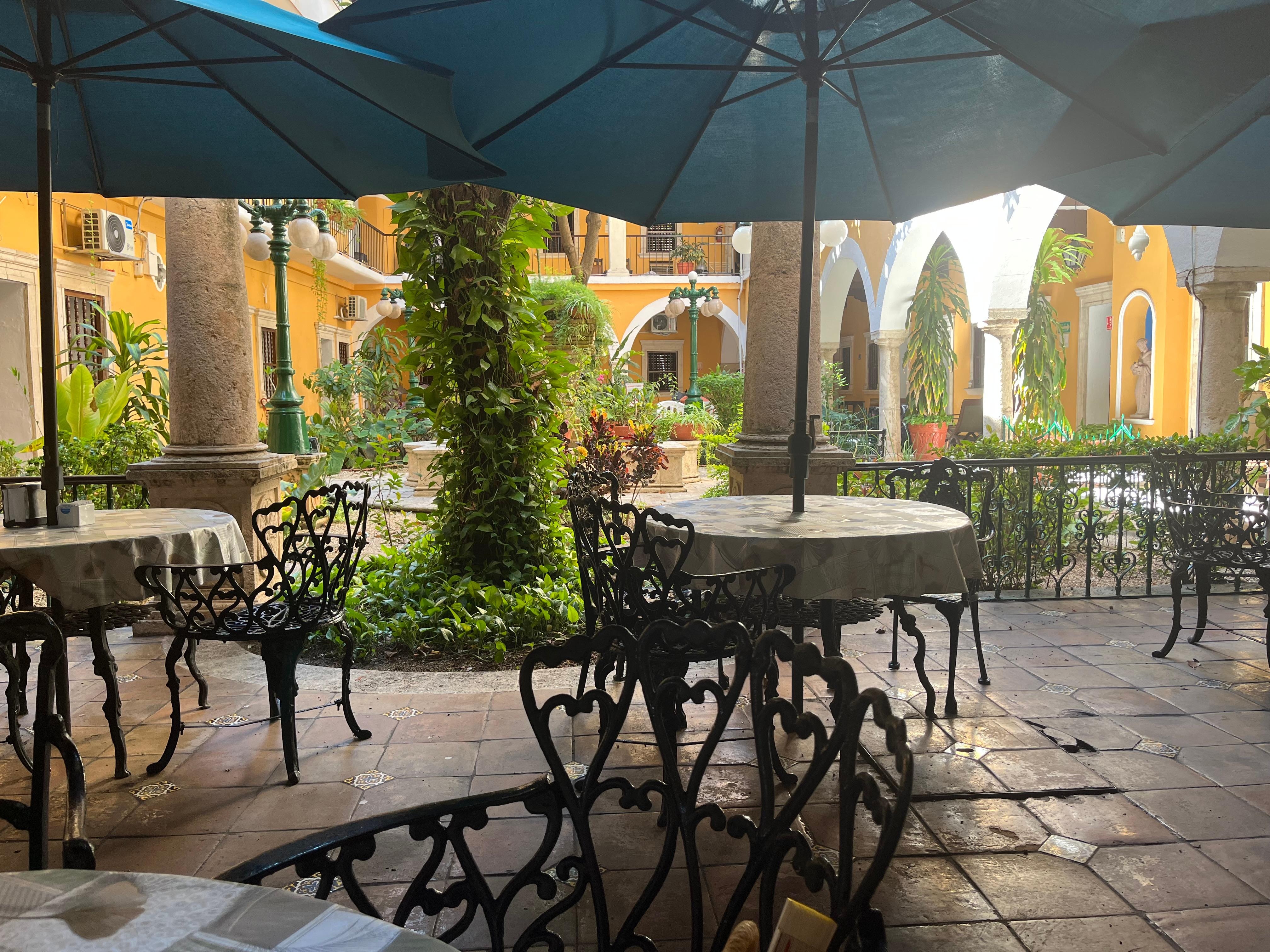 Breakfast area with beautiful garden view 