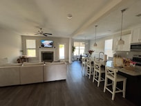 View of dinings and living