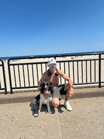 my best friend and I right across the street from the seagull Inn making memories.