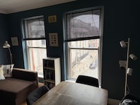 Worn and decrepit furnishings.