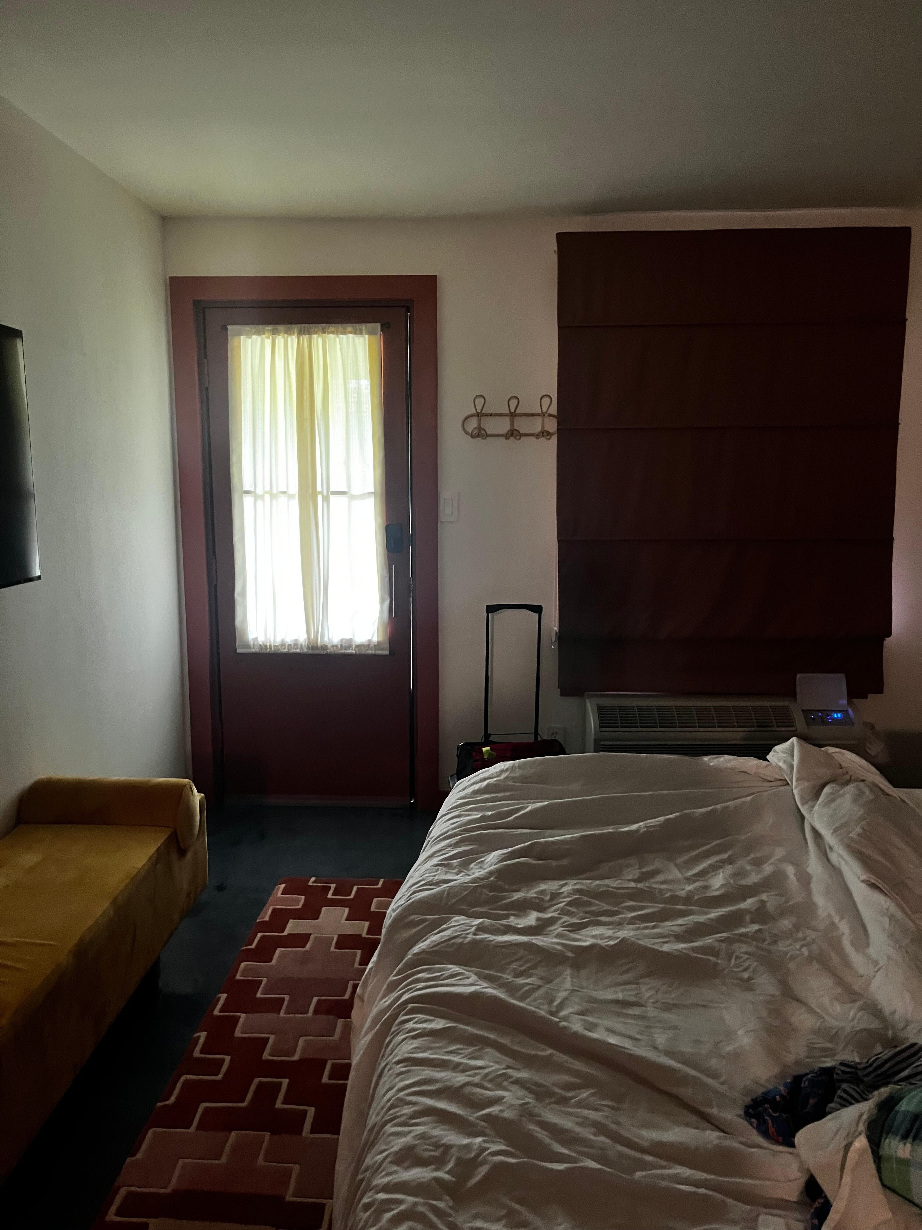 Please change out the doors to the rooms or put a blackout curtain on the door too! 